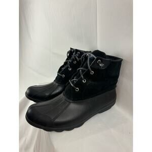 Sperry Women’s Waterproof Duck Boots - Black, Size 12M - STS80422 Spring Rain